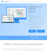 Screenshot avaplan Webseite