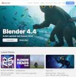 Screenshot blender Webseite